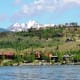 View of Grand Lake, Colorado from a pontoon boat on Grand Lake.