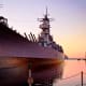 Sunset at Battleship Wisconsin in Norfolk, VA
