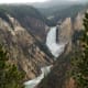 Lower Yellowstone Falls framed by the Grand Canyon at Artist Point in Yellowstone in Yellowstone National Park