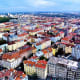 Prague stretches out below.