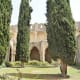 Across to the cloisters.