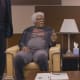 Tyler Perry in makeup and using one of the weirdest special effects to super impose himself in the far left past old perv Joe.
