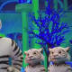 The little tigers want the attention of their father. So they stole the crown obviously.