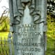 Detail of the inscription of a taller monument in the Masonic Cemetery in Chappell Hill, Texas.