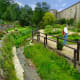 The medieval garden and the creek of Faulbach.