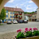 "Place de la Fontaine" square, seen from the old washhouse.