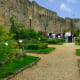 The fortification wall and the medieval garden.