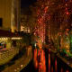 San Antonio River Walk with Christmas Lights