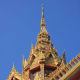 The golden decoration of a Buddhist temple in the sub-district of Na Sai
