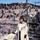 Yours truly with Walnut Canyon Visitor Center in background at the top of the canyon rim.