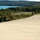 The Dune Climb, from the top, where kids of all ages can play in the sun and sand.