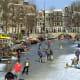 Skating over Keizersgracht canal