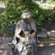 Devonian Harbour Park adjoins Stanley Park. This is the Search sculpture by J. Seward Johnson Jr.