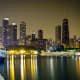 Chicago skyline from Navy Pier at night