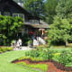 The garden in front of the pavilion is a popular place to take photographs.