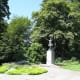 The path on the left of Lord Stanley's statue leads to the rose garden. Lord Stanley was the Governor General of Canada from 1888 to 1893. Stanley Park is named in his honour.