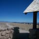 Looking back from the rock structure to the parking area