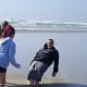 Oregon coast sand gives a whole new meaning to the term "lean-to".