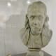 Bust of Benjamin Franklin plus book written by him about his life