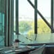 Table with a view in Ginger & Fred, Prague.