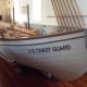 Coast Guard life saving boat at the Great Lakes Shipwreck Museum in Whitefish Point, Michigan.