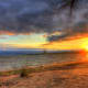 Scenic sunrise at Apostle Island's National Lakeshore