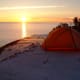 Sunset at Lake Superior Provincial Park in Ontario, Canada