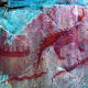 Agawa Rock pictograph at Lake Superior Provincial Park in Ontario, Canada