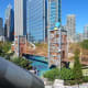 Slide Crater within the Play Garden of Maggie Daley Park in Chicago, Illinois.