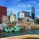 Buckingham Memorial Fountain in Grant Park in Chicago, Illinois