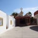 Took a moment in the church, a quiet, cool resting place along the way.