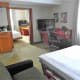 View from lounge into bedroom.