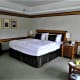 The bed.