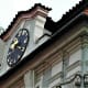 Hebrew clock on the Jewish Town Hall.