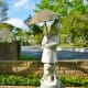 Little Girl with Umbrella & Dog monument