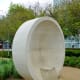 Seat built into this Listening Vessel at Discovery Green Park