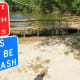 Trail marker in Kickerillo-Mischer Preserve