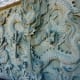 Closeup of carved stone wall