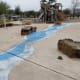 Concrete “waterway.”