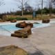 View of the sprayground water feature at Shady Lane Park
