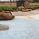 Closeup view of sprayground water feature