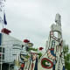 Another view of the sculpture by Jean Dubuffet