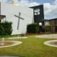 Felicie Babin Gucymard Memorial Garden & west side view of St. Basil’s Chapel
