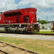 View of the M-K-T engine and the M-K-T caboose