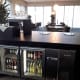 Club lounge refreshments.
