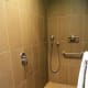 Walk in shower area.