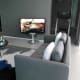 Off-center TV.