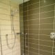 Modern walk-in shower.