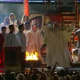 Nikki Minaj levitates at the public Black Mass at the 2012 Grammy Awards.