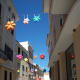 Looking up was the order of the day in Mahon. May Flower Festival Menorca 2017.